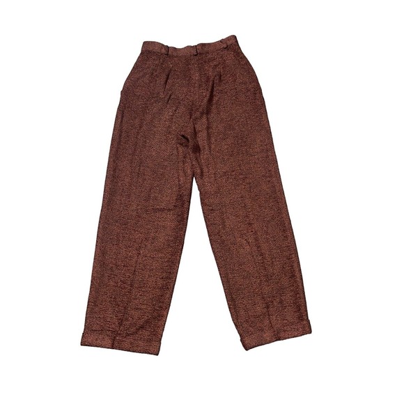 MM By KRIZIA Womens Size 10 Tweed Pleated Dress High Rise Straight Leg Pants - Picture 2 of 7